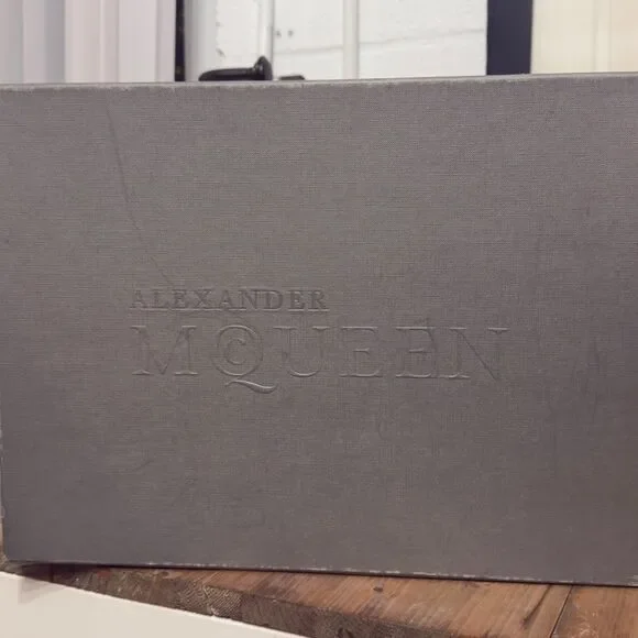 Alexander McQueen Peep Toe Ankle Booties Black Sz 37 (US 7) - Picture 12 of 16